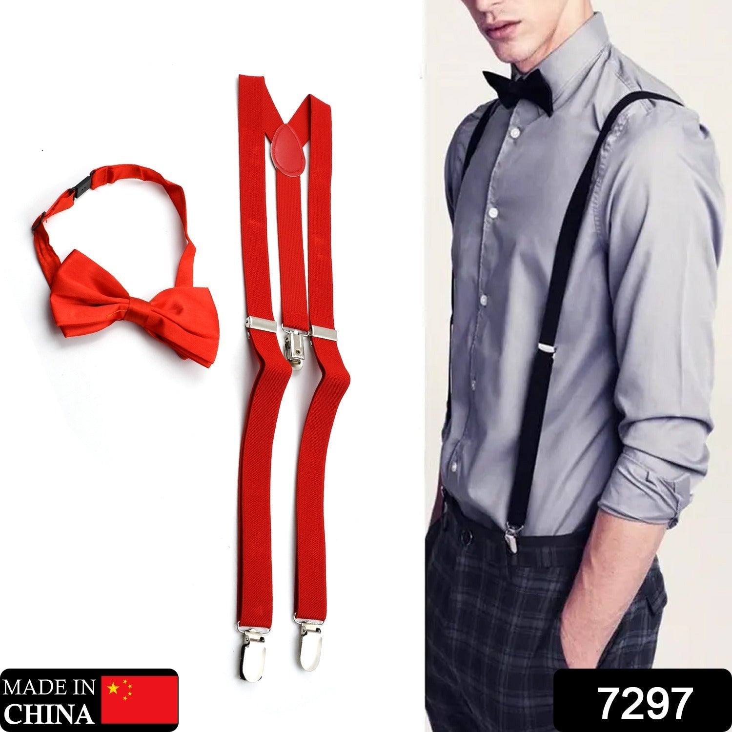 7297 Fashion Accessories Suspenders for Men: Button Pant Braces Clothes Accessory with Elastic, Y Back Design - Regular and Tall Sizes Mix color (1pc) 7297 Fashion Accessories Suspenders for Men: Button Pant Braces Clothes Accessory with Elastic, Y Back Design - Regular and Tall Sizes Mix color (1pc)